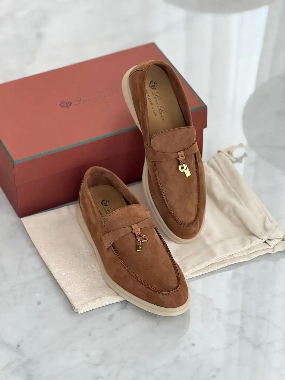 Loro Piana Summer Charm Walk Loafers Colour Vicuna GHW - photo 2