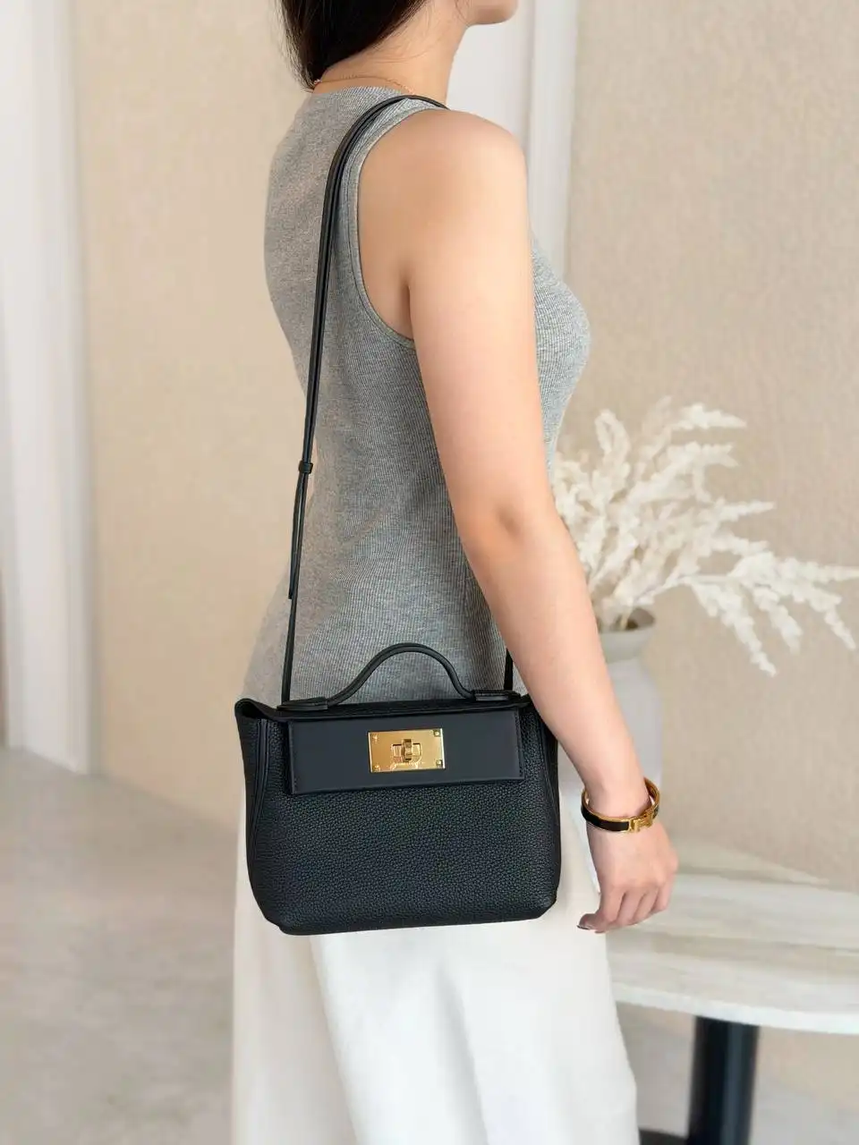 Hermes Mini 2424 Togo Black GHW - photo 5