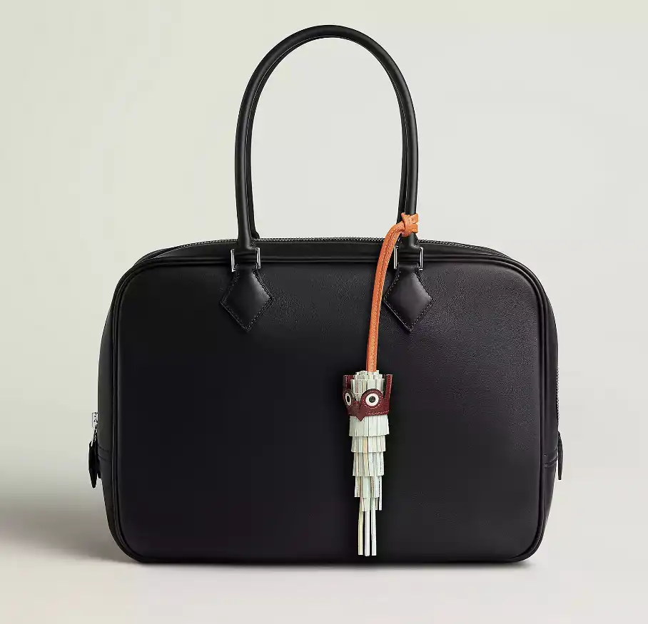 Hermes Accessoire de sac Chouette Vert Peppermint / Craie / Feu / Rouge H / Blanc - photo 6