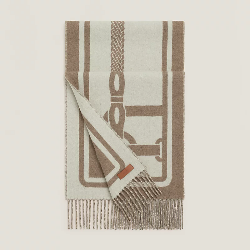 Hermes Hermes Petite Casaque Coaching Scarf Desert / Ivoire