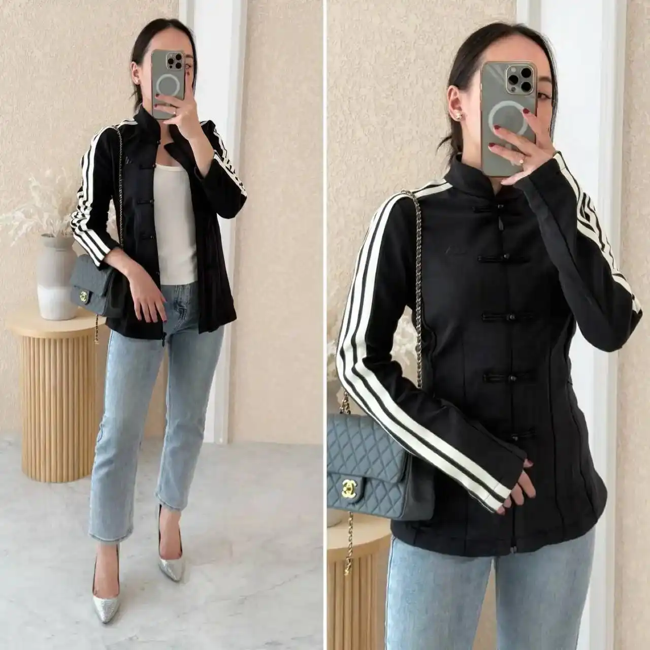 Adidas Chinese Spacer Slim Jacket Black - photo 1