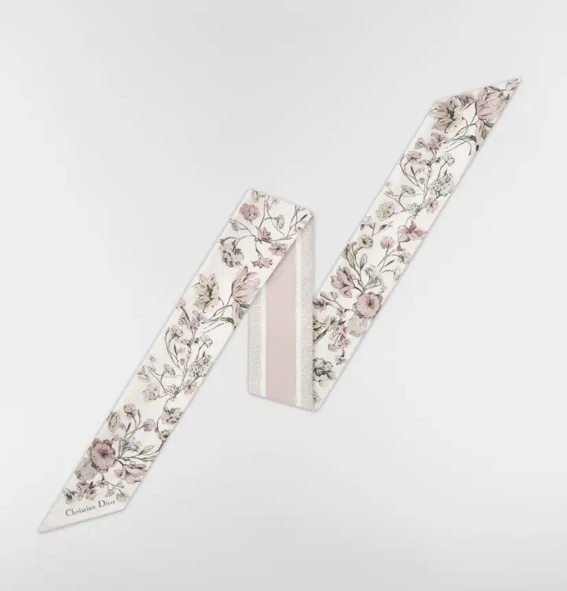 DIOR Dior Twilly Millefiori White and Pink Silk