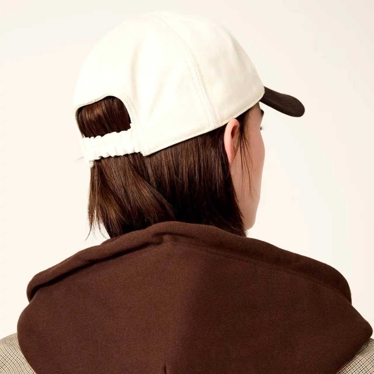 Miu Miu Drill Baseball Cap Chalk White / Ebony - photo 5