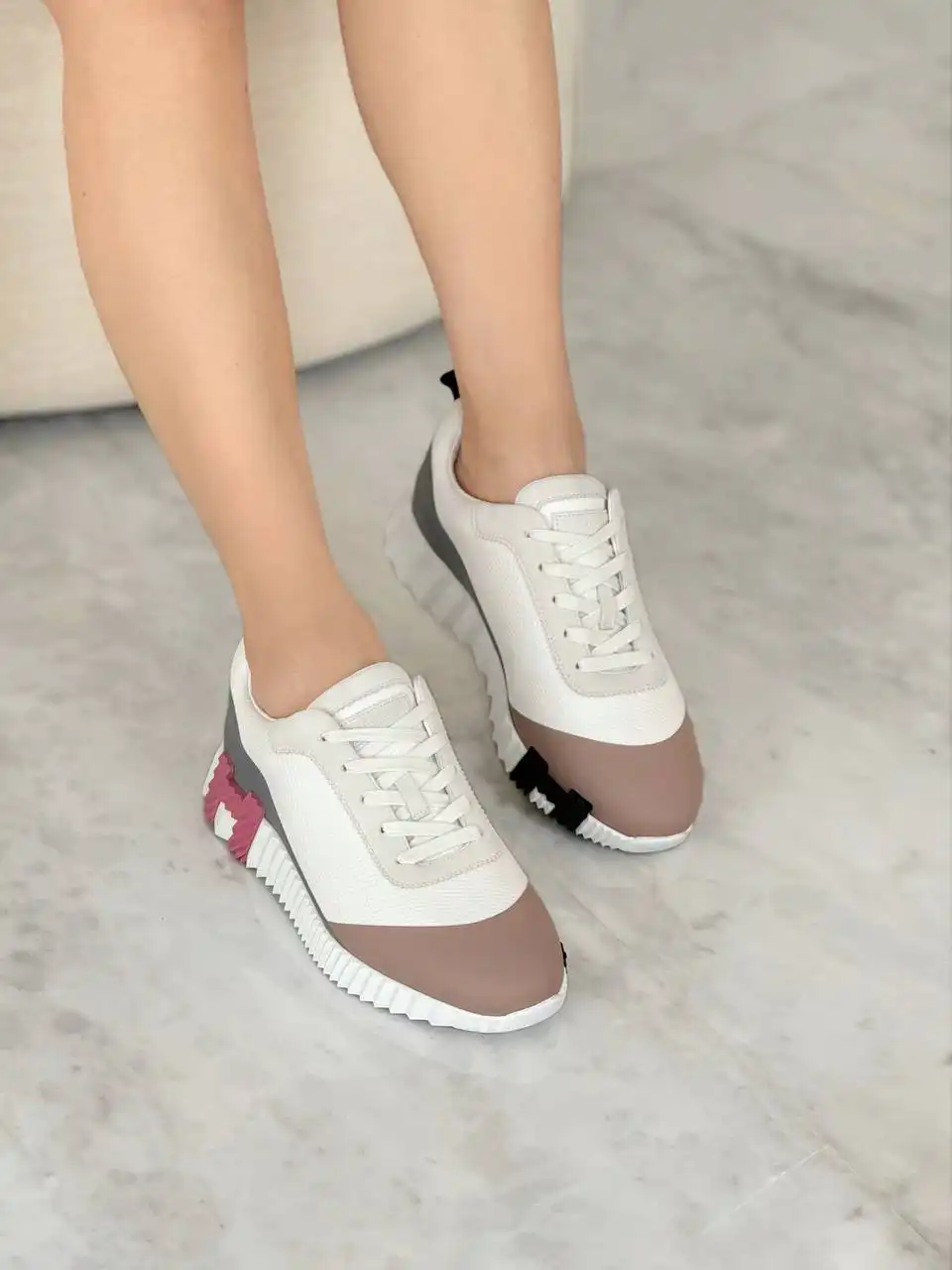 Hermes Hermes Bouncing sneaker Multicolor Blanc