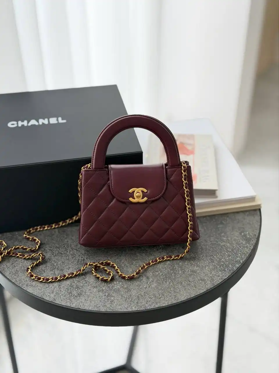 CHANEL Chanel Kelly Small Burgundy