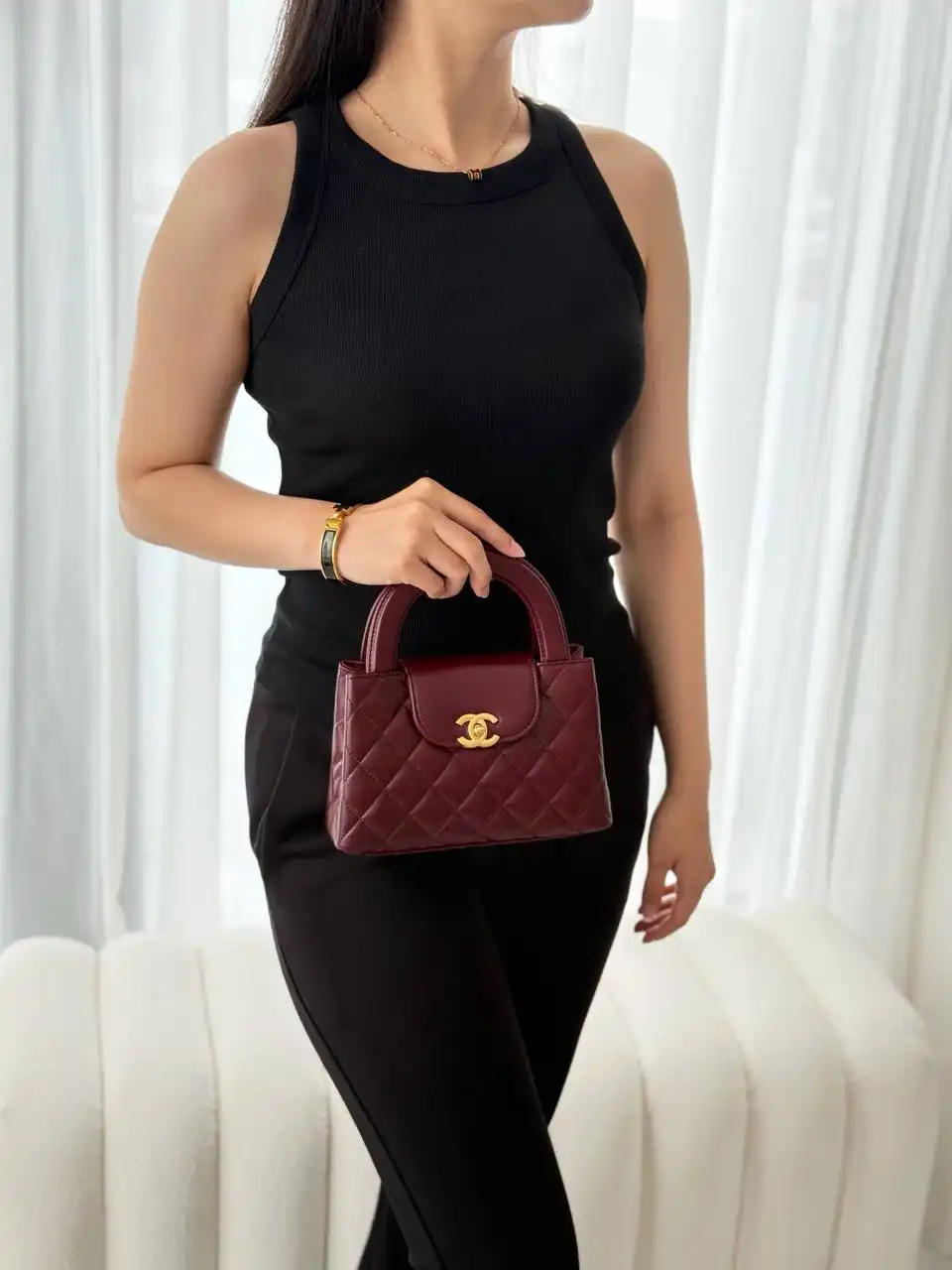 Chanel Kelly Small Burgundy - photo 5