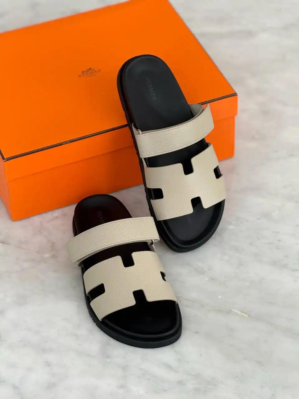 Hermes Hermes Chypre Epsom Beige Esquisse