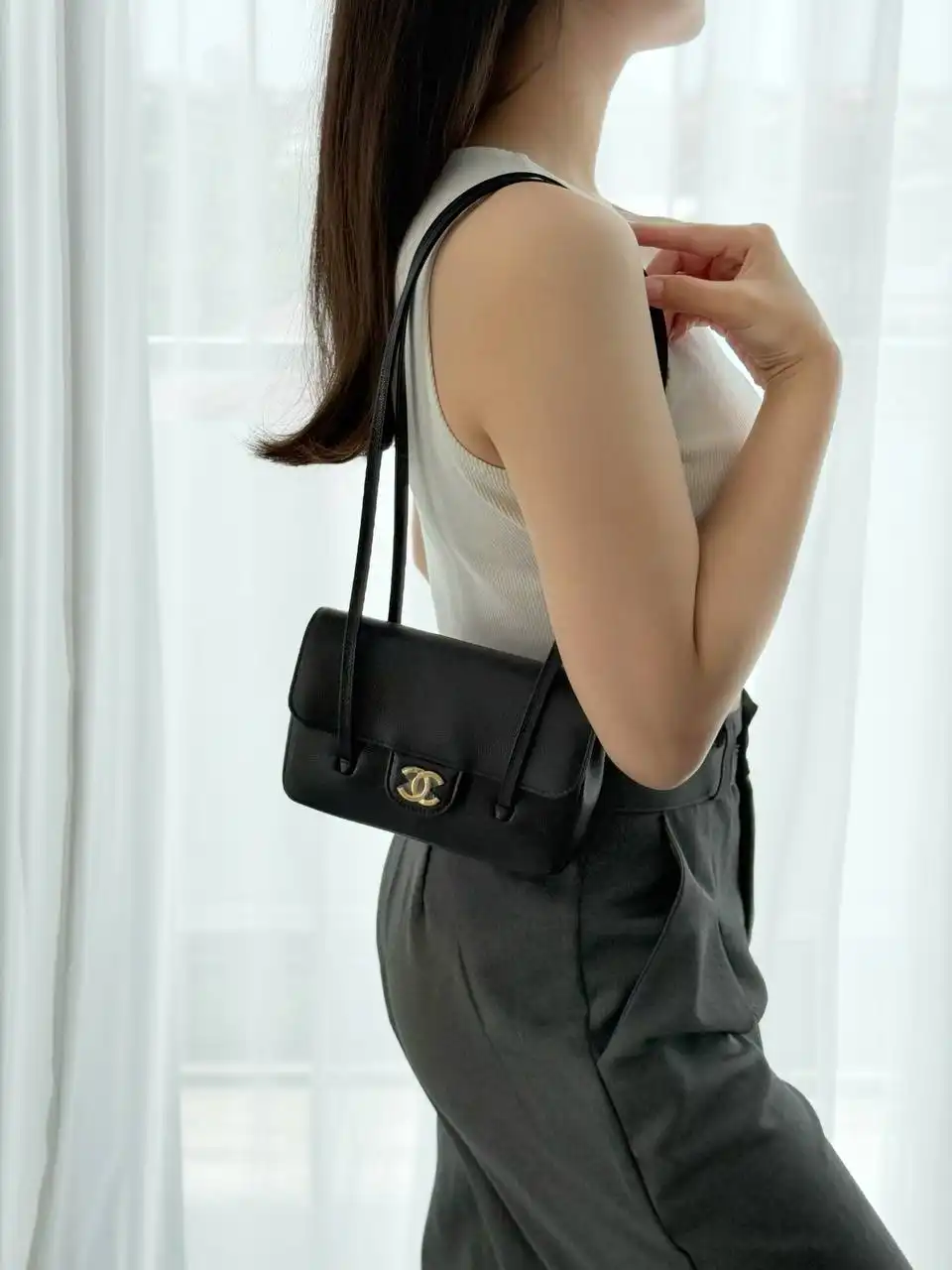 Chanel C26 Preppy Coco Mini Black GHW - photo 4