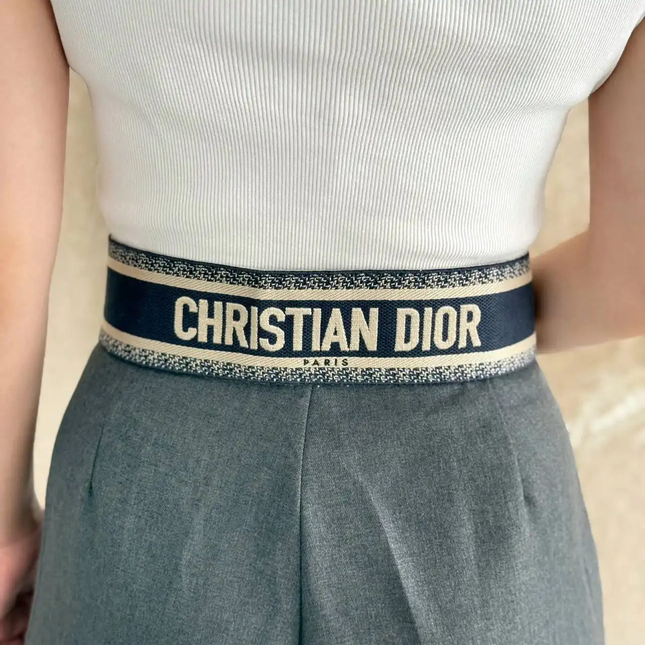 Christian Dior Waist Belt in Navy Oblique - photo 3