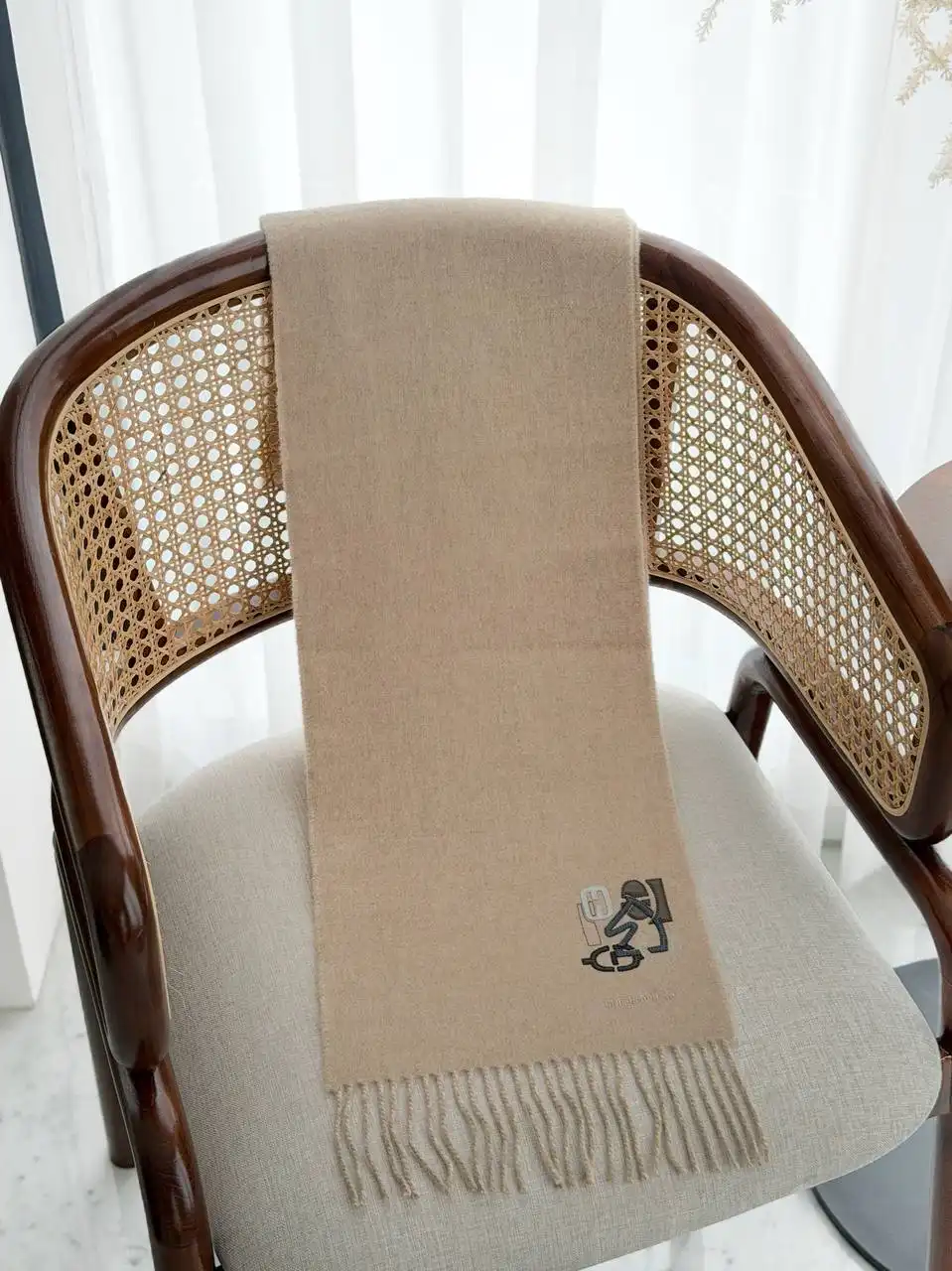 Hermes Hermes Recto-Verso PM H Puzzle Muffler Naturel / Beige Chine