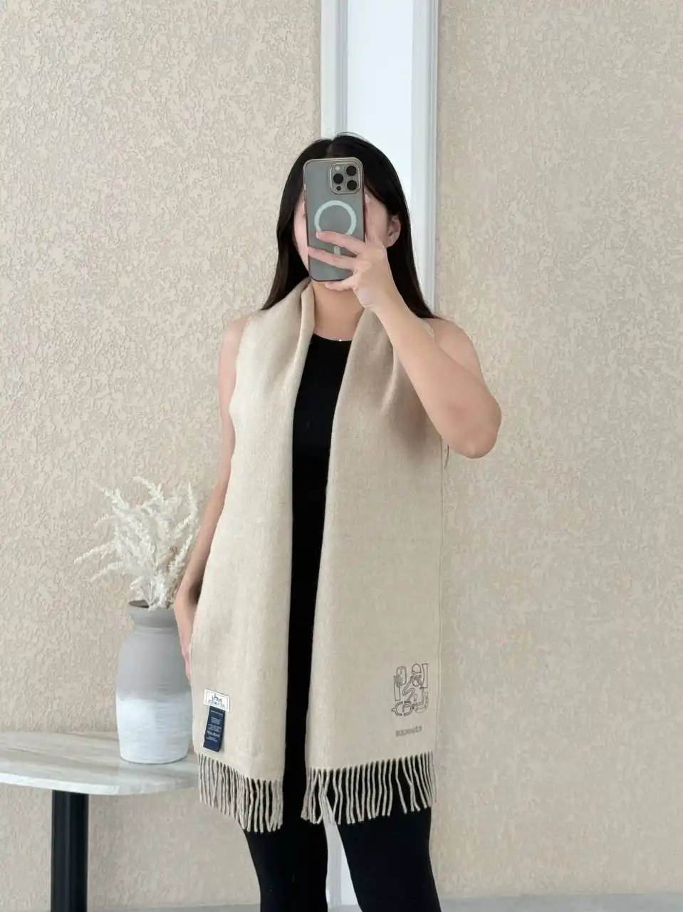 Hermes Recto-Verso PM H Puzzle Muffler Naturel / Beige Chine - photo 3