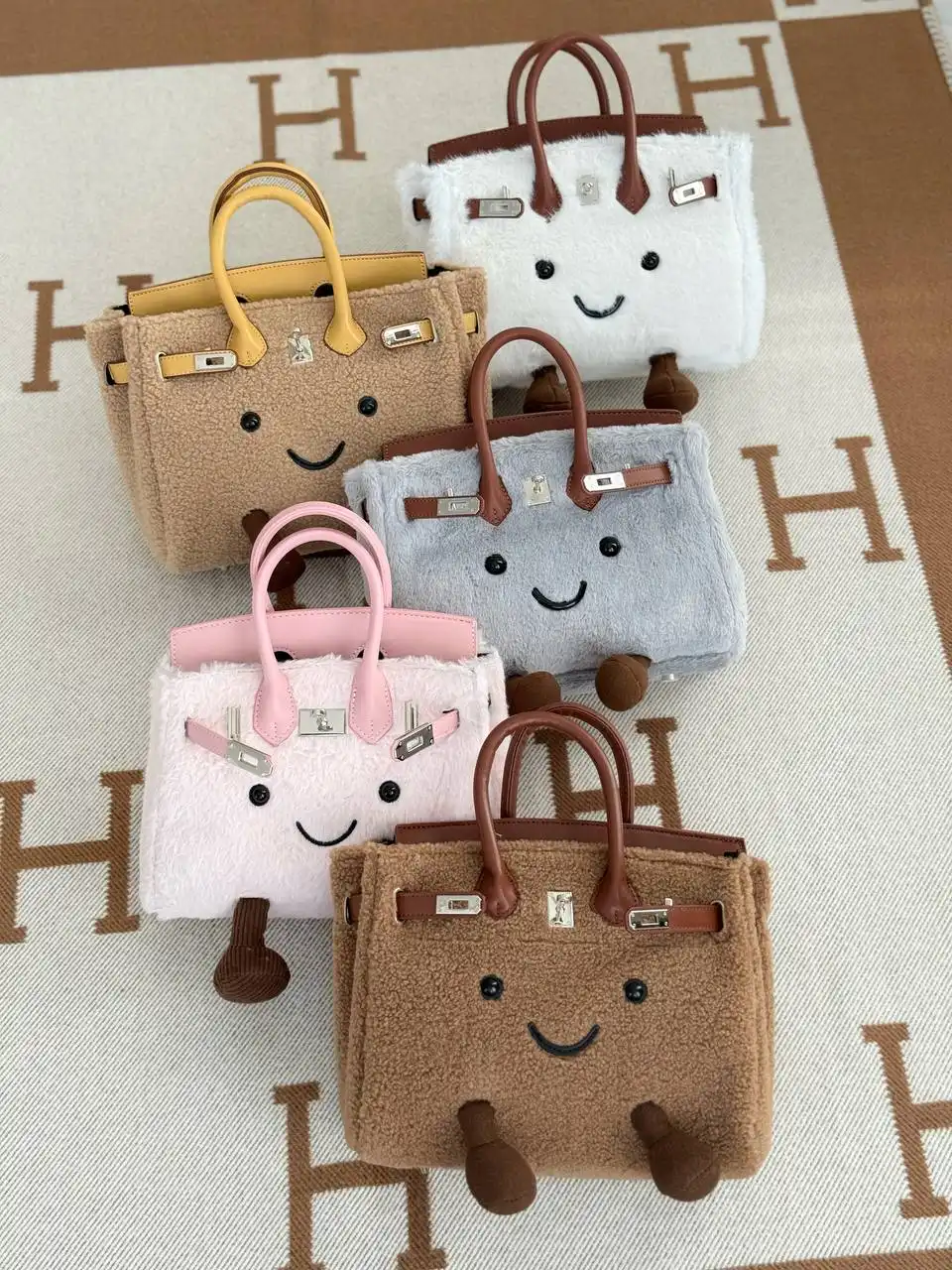 Jellycat Birkin Medium White Handle Brown - photo 3