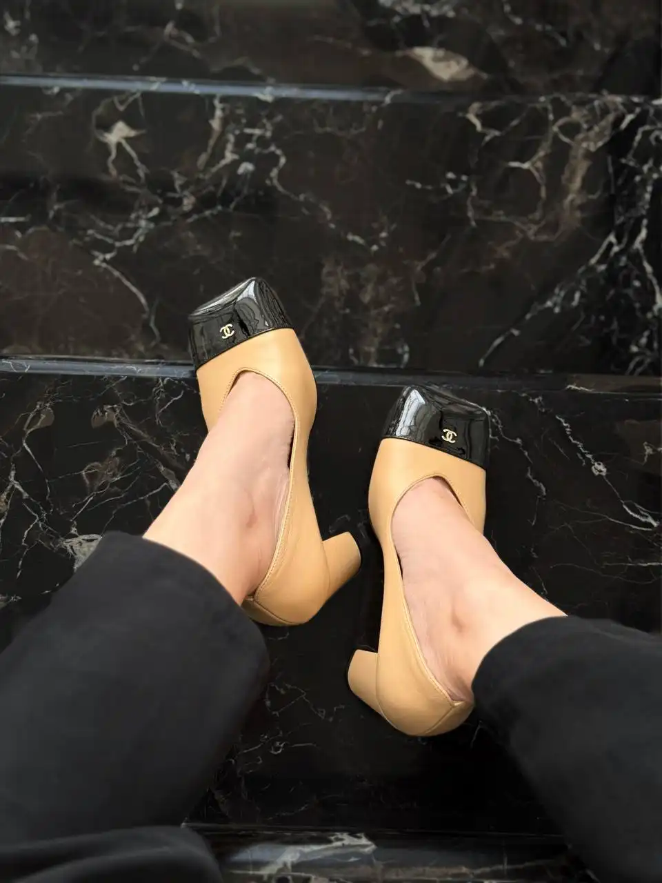 CHANEL Chanel Pumps Beige