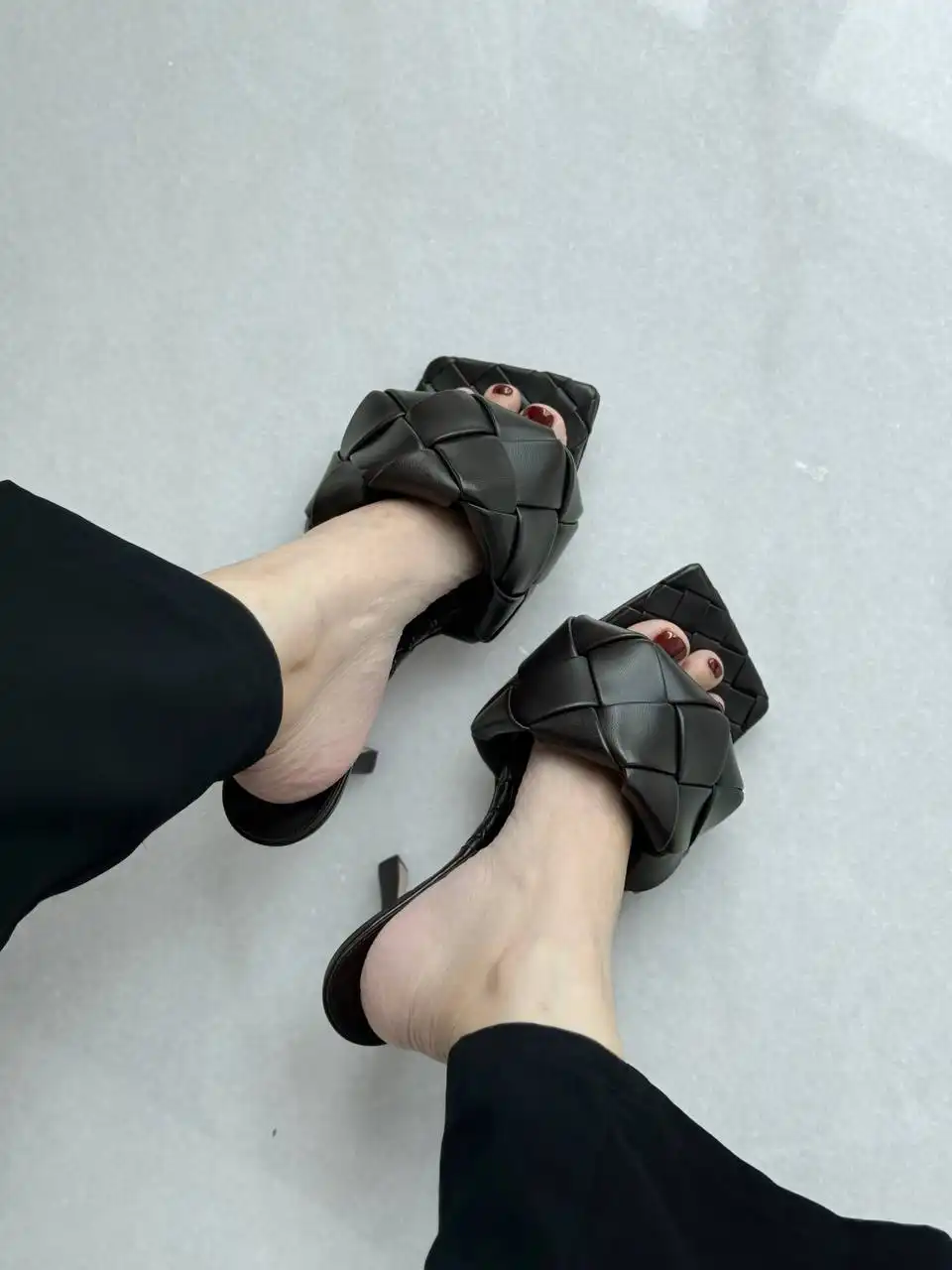 Bottega Heels Pelle S.gomma Maxi Tubolare Nappa Fondente - photo 3