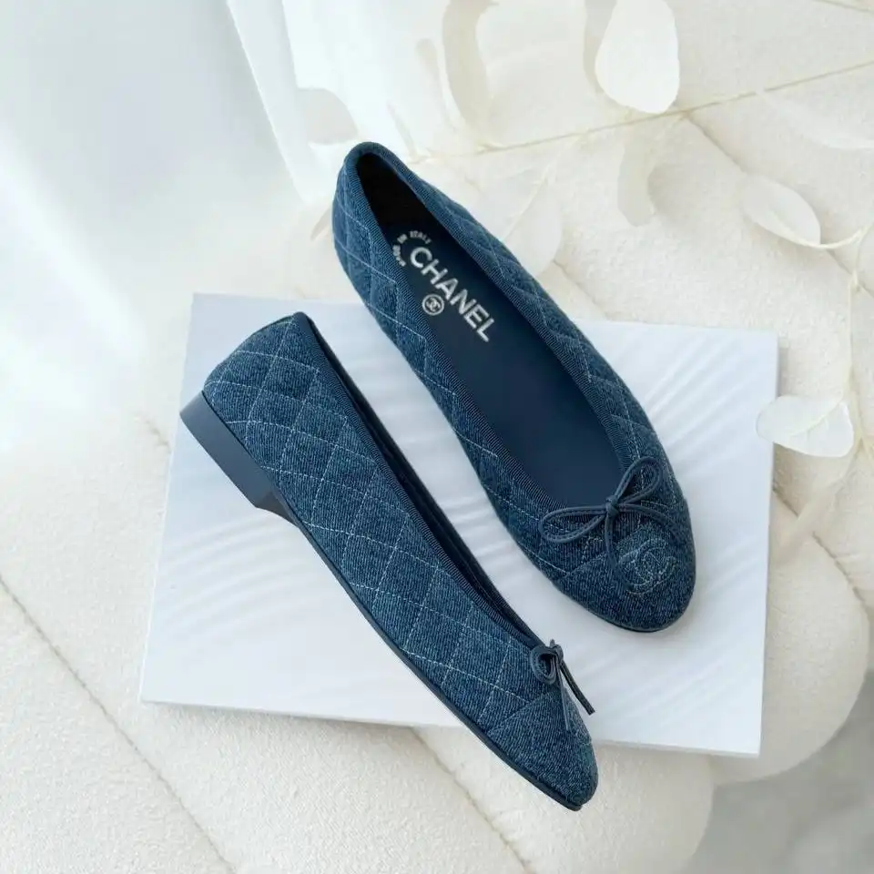 CHANEL Chanel Ballerine Denim Quilted