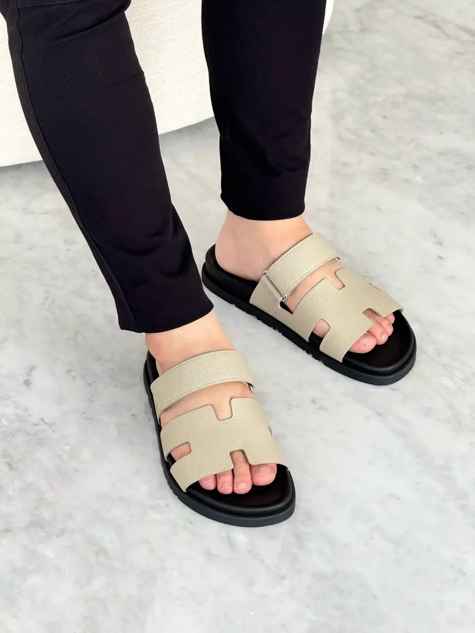 Hermes Hermes Chypre Epsom Beige Esquisse