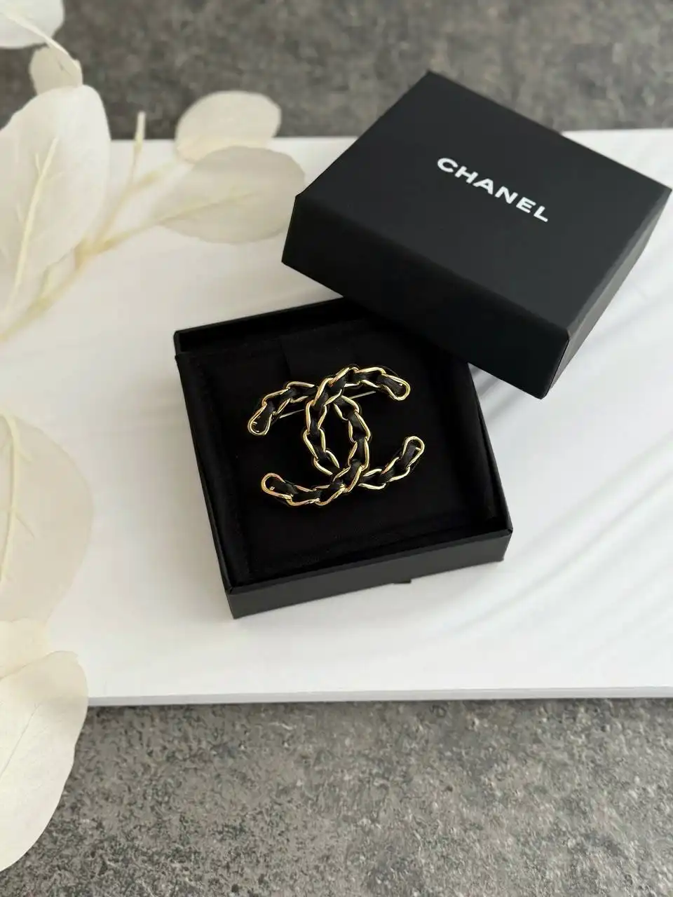 CHANEL Chanel Brooch Thick Leather
