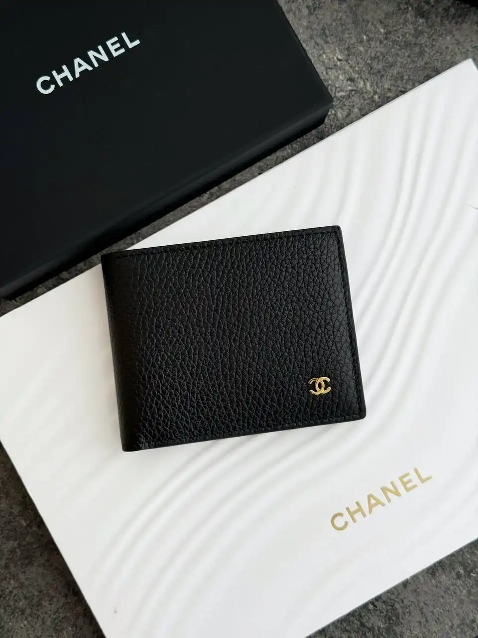 CHANEL Chanel Men All Card Wallet Black GHW