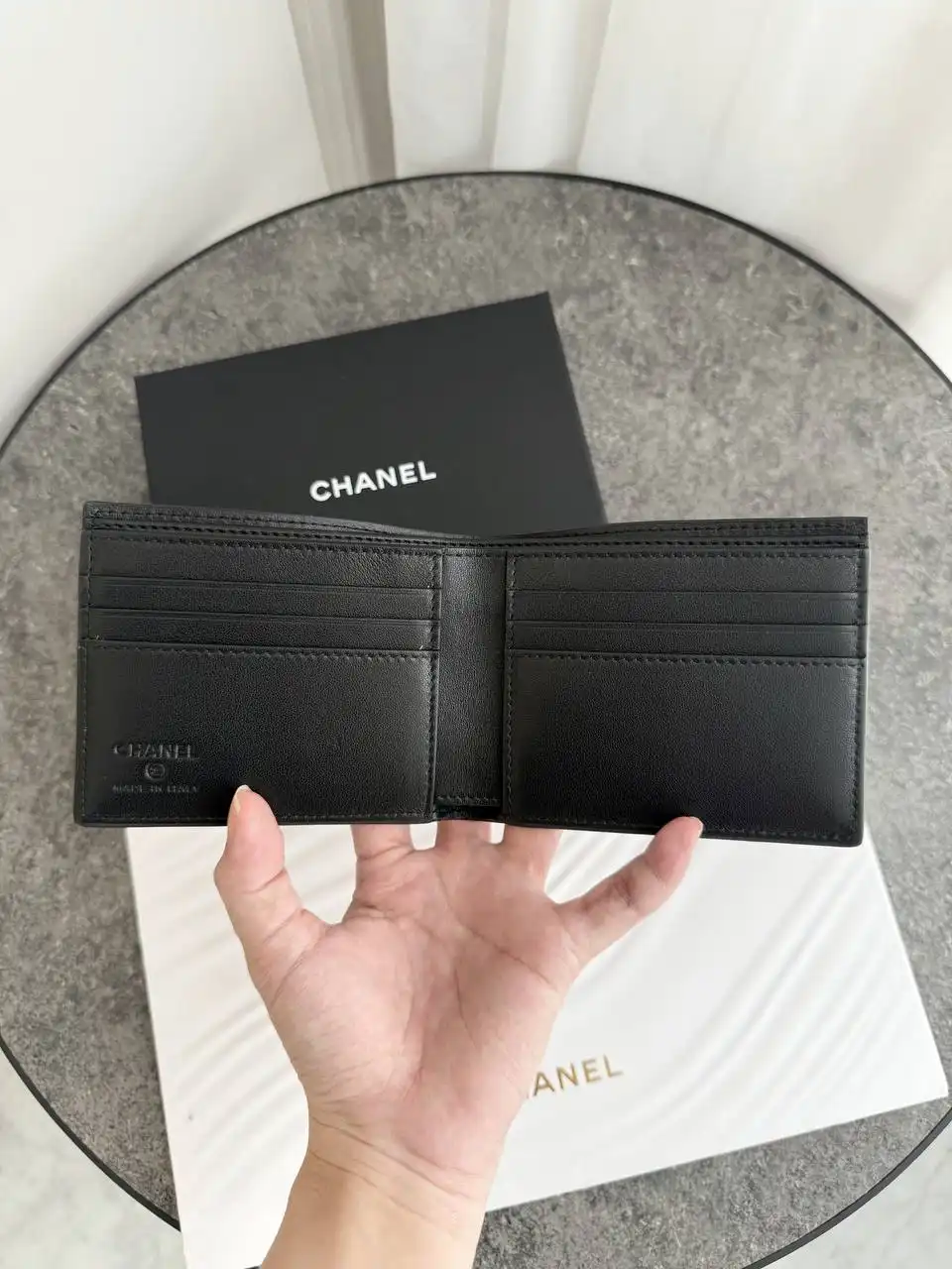 CHANEL Chanel Men All Card Wallet Black GHW