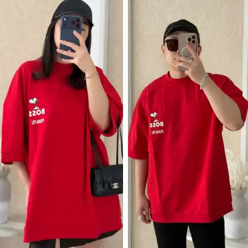 HUGO BOSS Hugo Boss Oversize Short Sweatshirt Snoopy Red