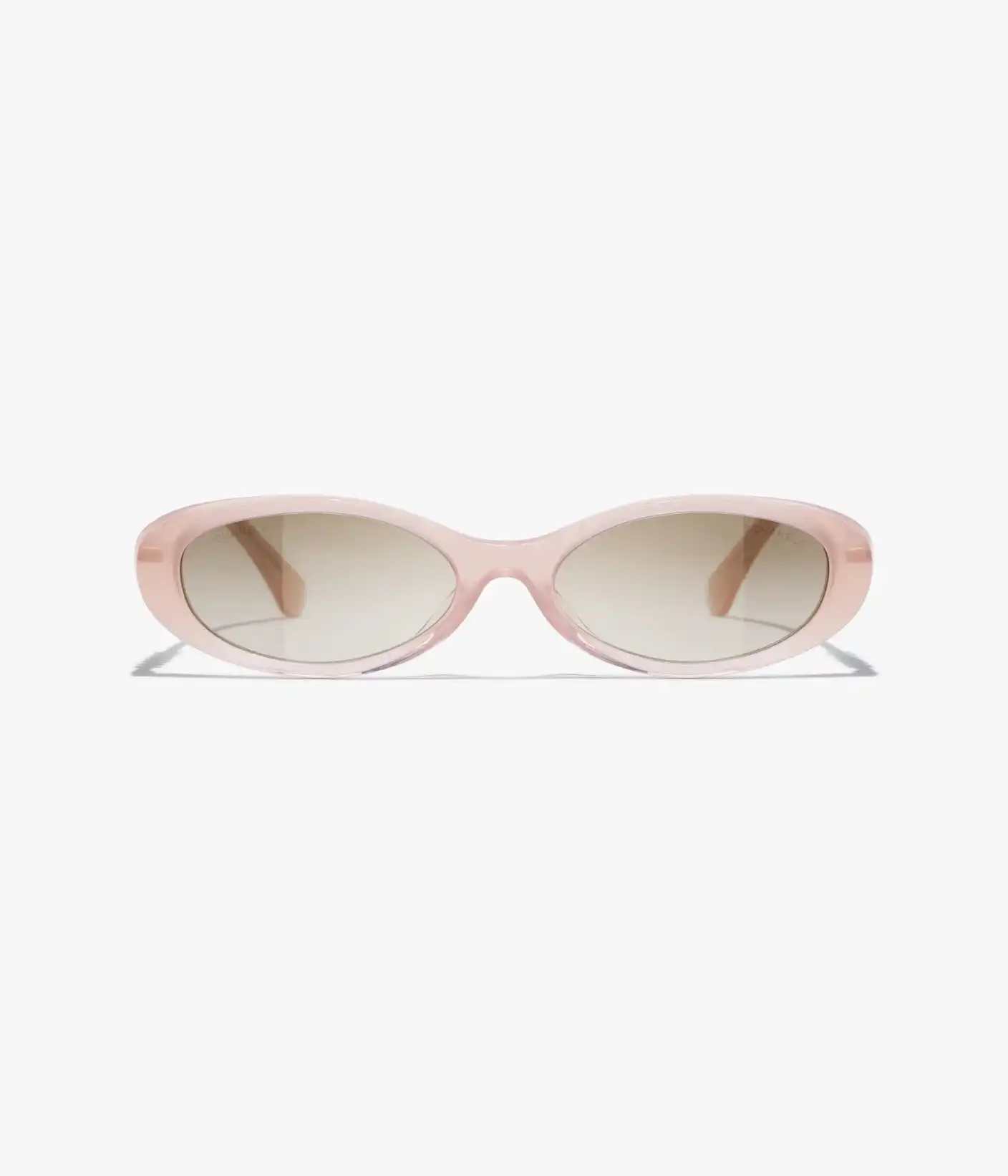 Chanel Oval Sunglasses Frame Acetate & Metal Pink Lenses Beige - photo 4