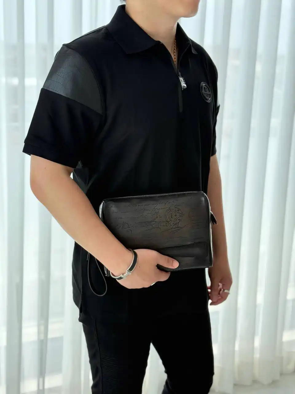 Berluti Clutch Rosewood Nero Grigio - photo 3