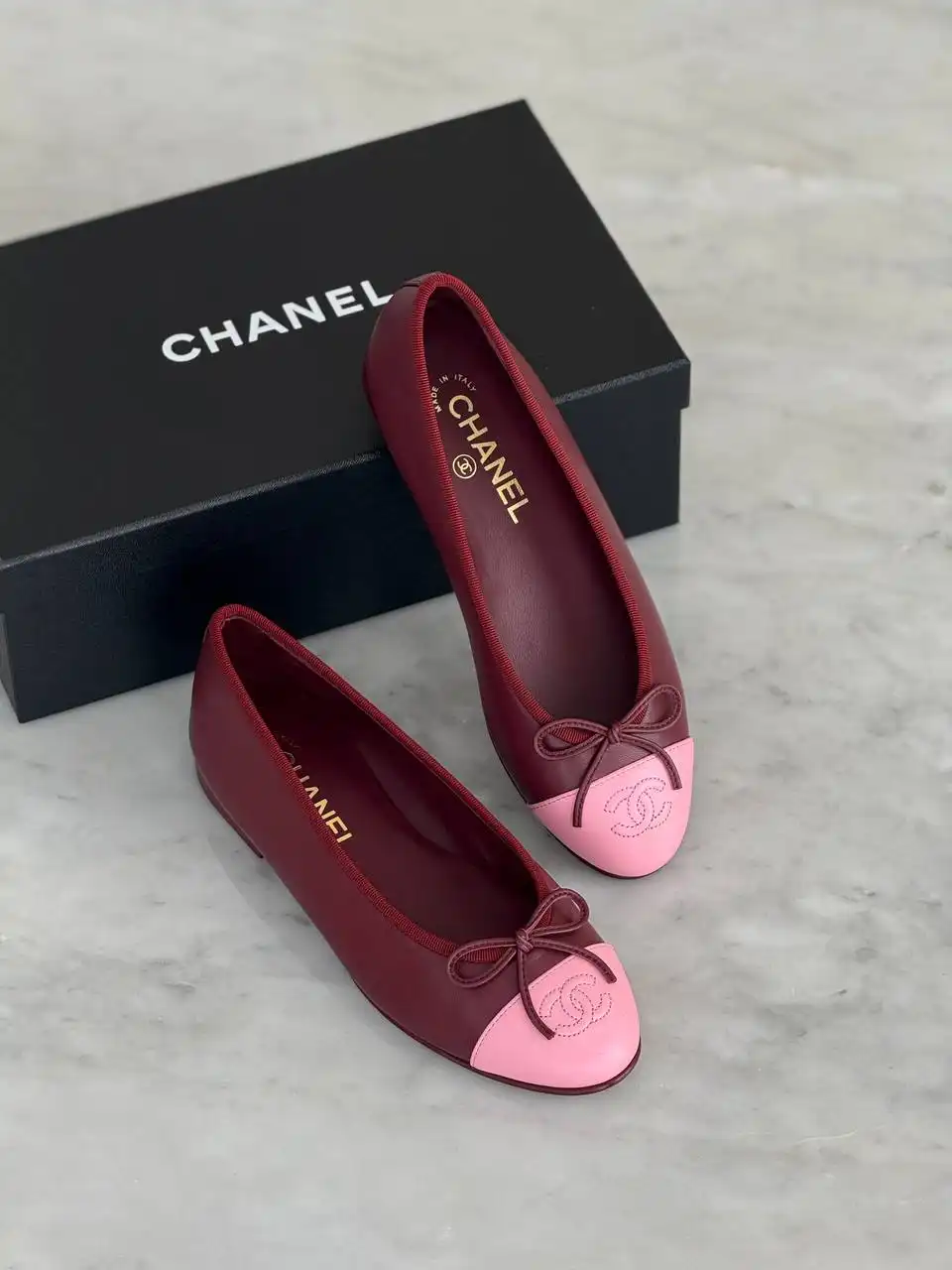 Chanel Ballerine Burgundy Pink - photo 1