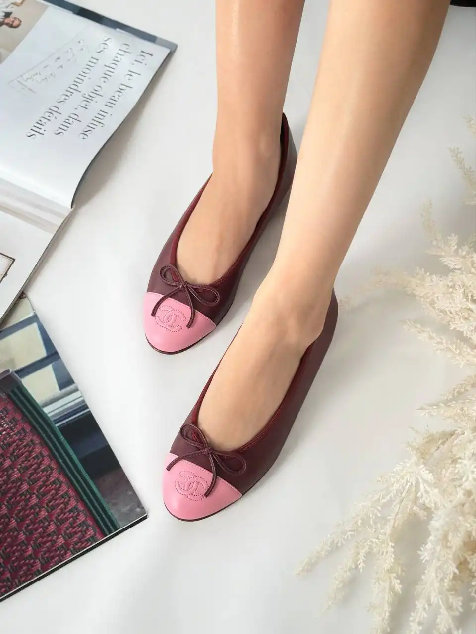 Chanel Ballerine Burgundy Pink - photo 2