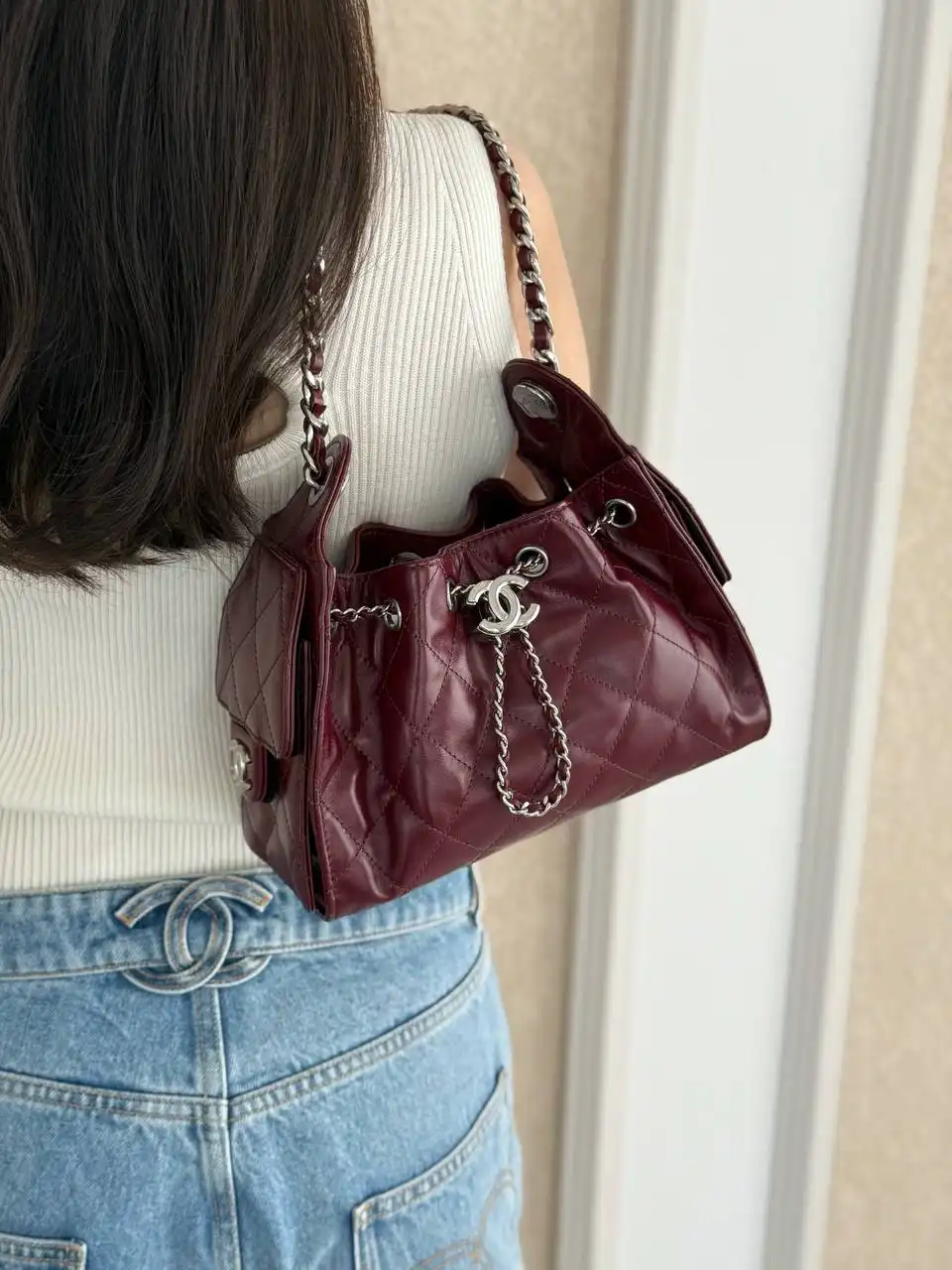 Chanel 25 / C25 Mini Burgundy 2026 SHW - photo 5