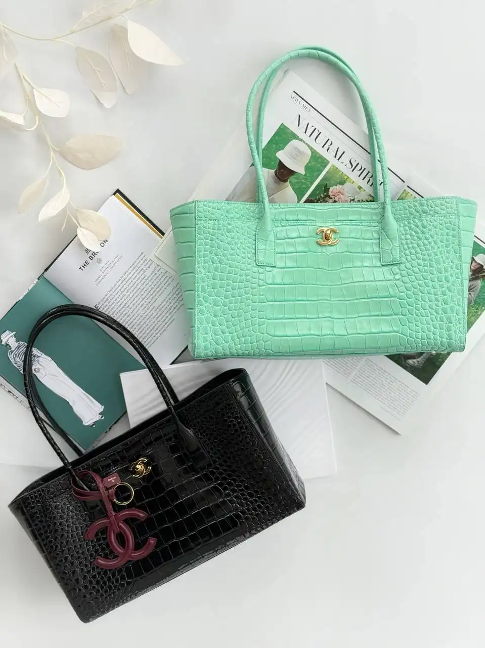 Chanel Executive Tote Regular Croco Black GHW - photo 3