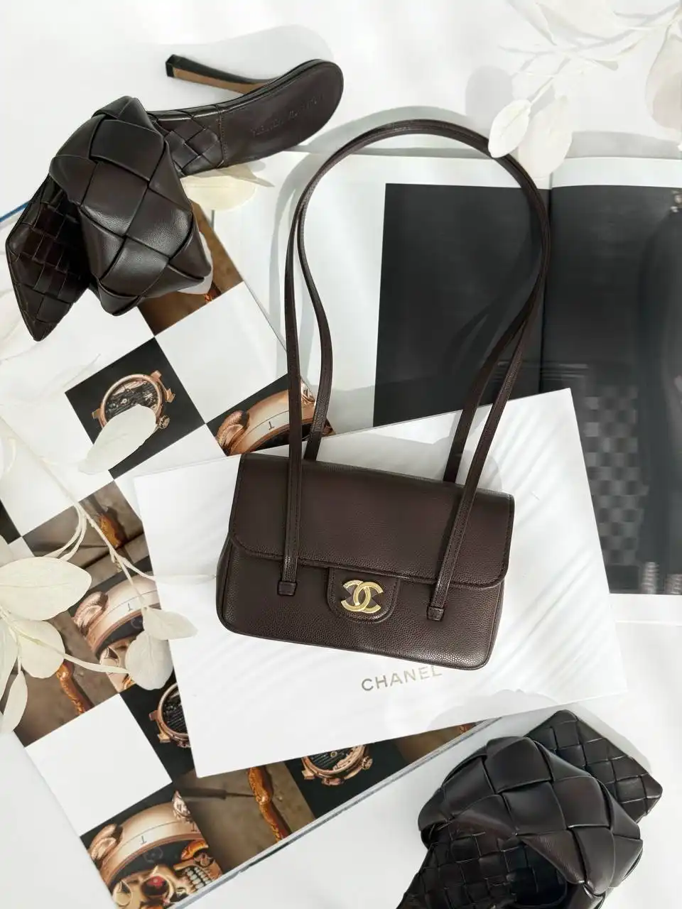 Chanel 26 Preppy Coco Mini Dark Chocolate GHW - photo 5