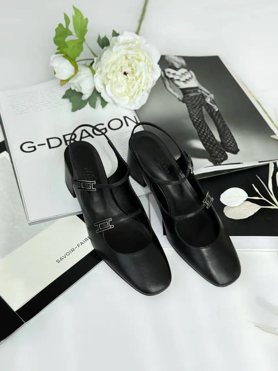 Hermes Jackie 50 Pump Slingback Black - photo 3