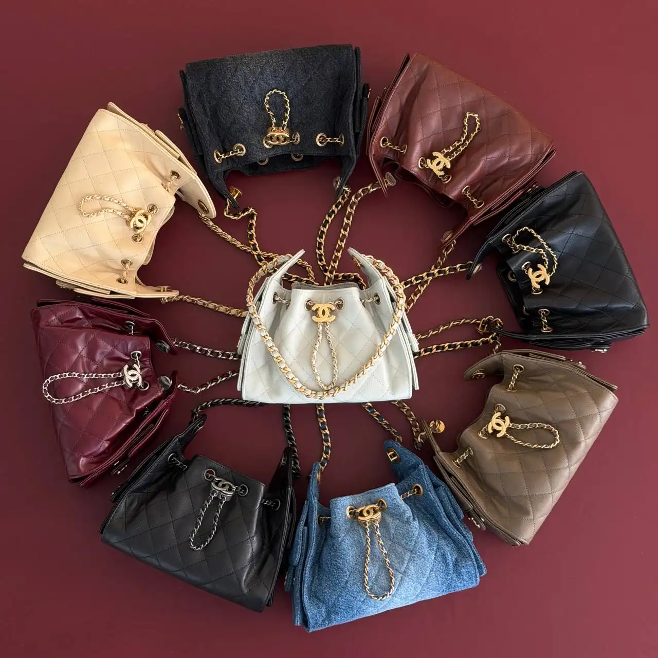 Chanel 25 / C25 Mini Burgundy SHW - photo 6