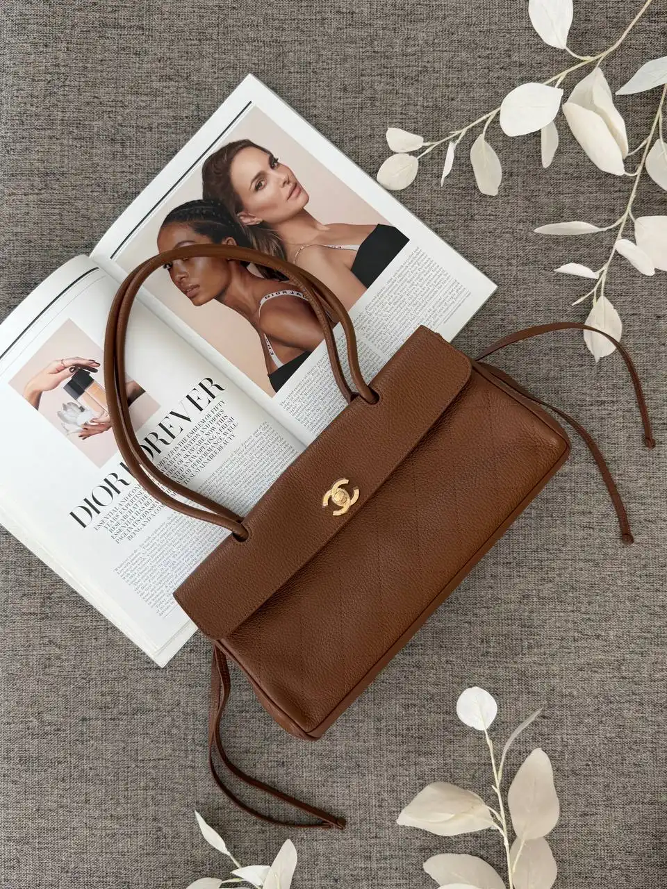 Chanel Baguette East West Tote Bag Small Caramel GHW - photo 5