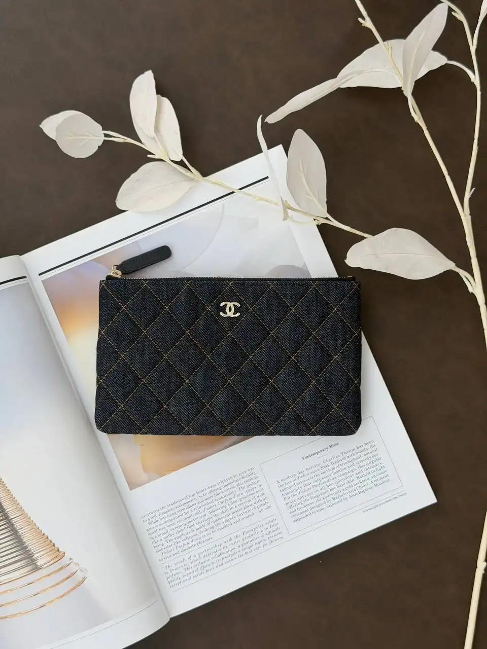 Chanel Small Ocase Denim Black GHW - photo 4