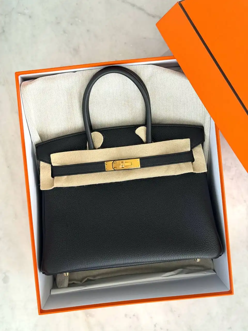 Hermes Hermes Birkin 30 / B30 Black Togo GHW