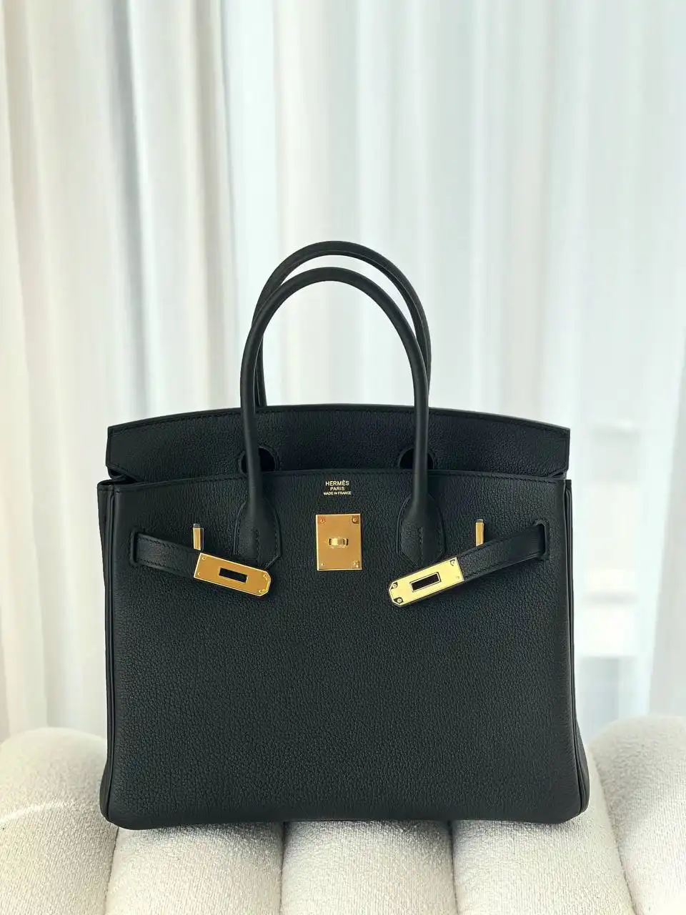 Hermes Hermes Birkin 30 / B30 Black Togo GHW