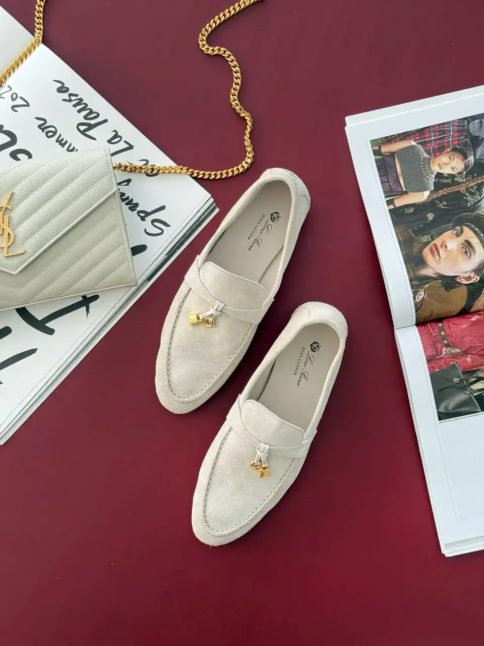 Loro Piana Summer Charm Walk Loafers Colour Baby Cashmere GHW