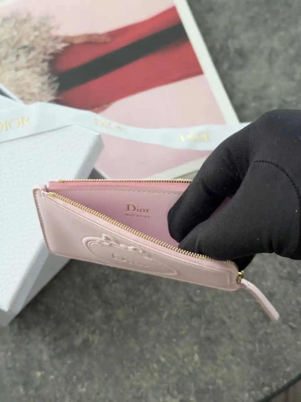 Dior Salon Cosmos Zip Card Holder Pink - photo 4