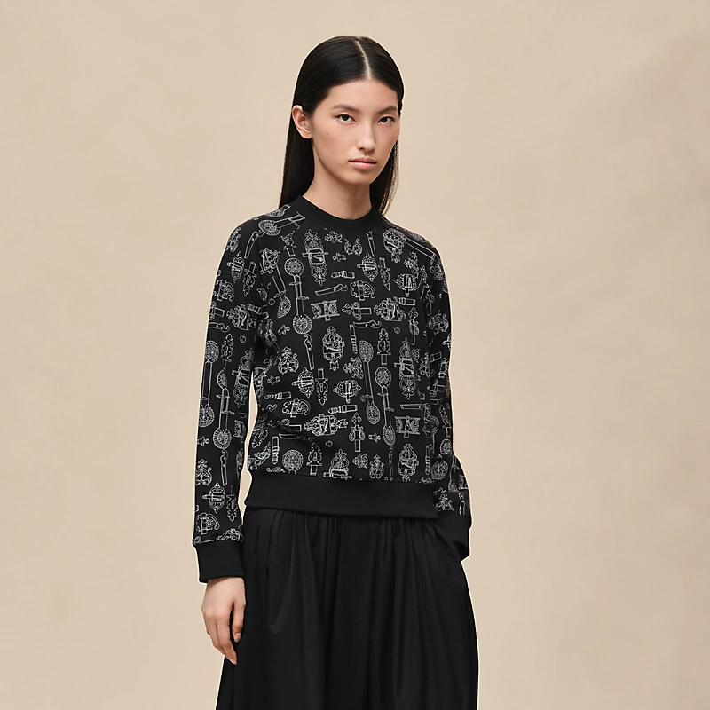 Hermes Ferronnerie Remix Sweatshirt Noir / Black - photo 2