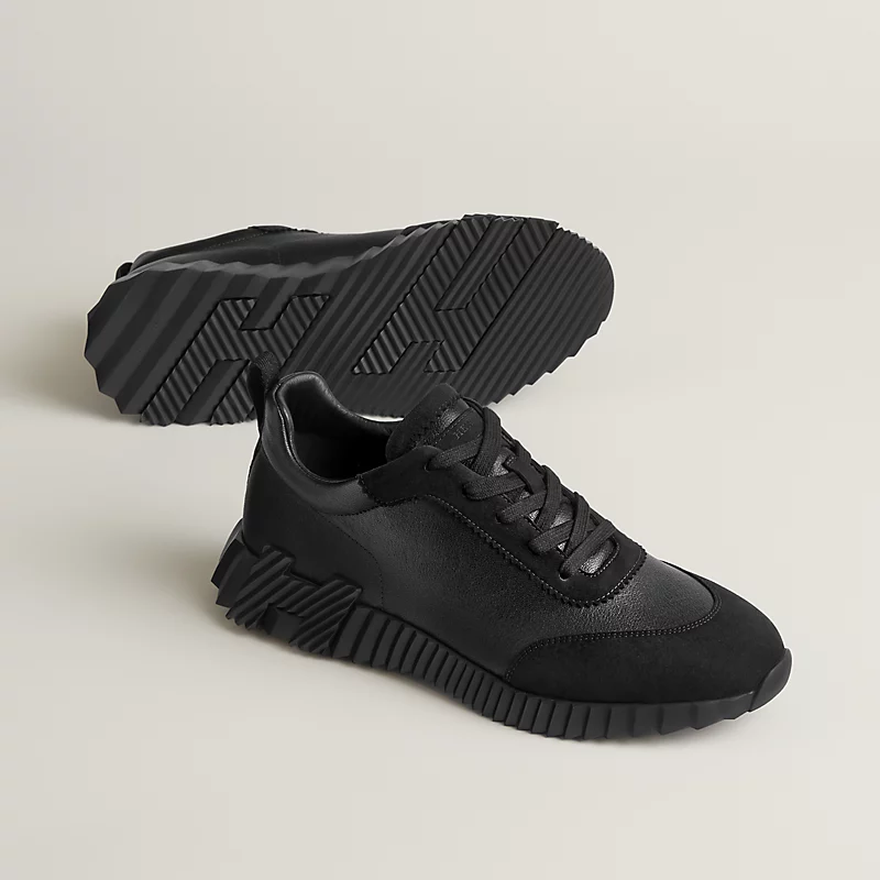 Hermes Hermes Bouncing Sneakers Leather Black Logo Black