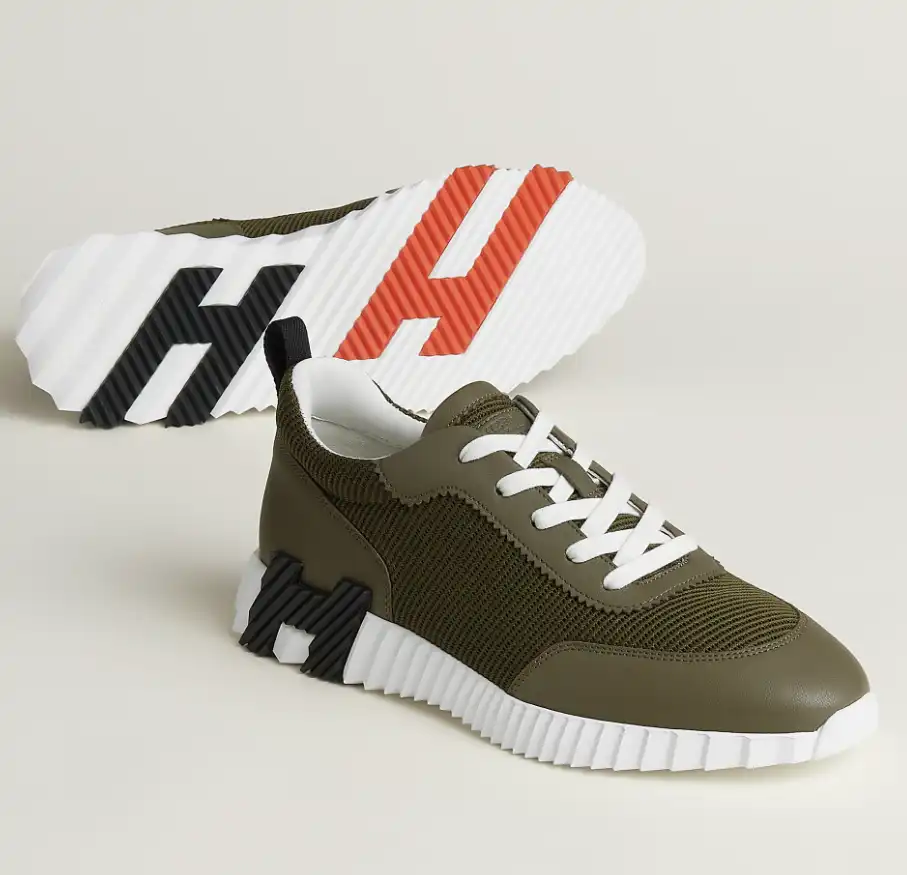 Hermes Bouncing Sneaker Mesh Vert Toundra - photo 4