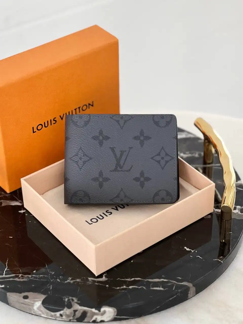 Louis Vuitton LV Slender Wallet Monogram Eclipse Reverse