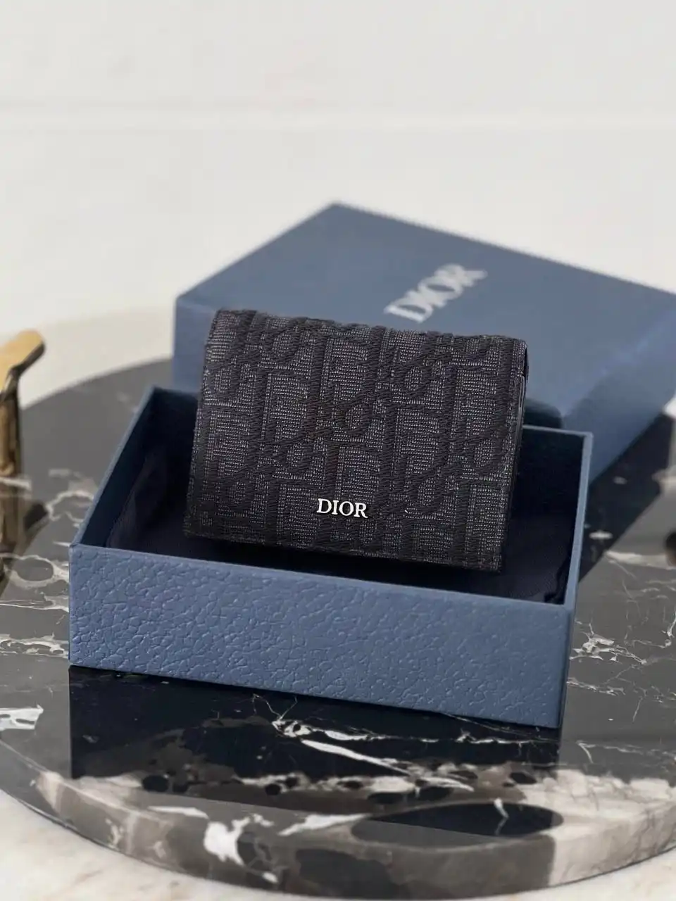DIOR Dior Men Visite Wallet Black Oblique