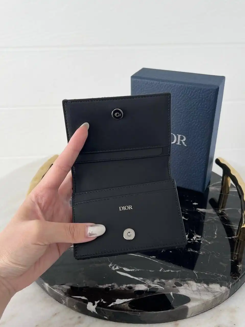 DIOR Dior Men Visite Wallet Black Oblique