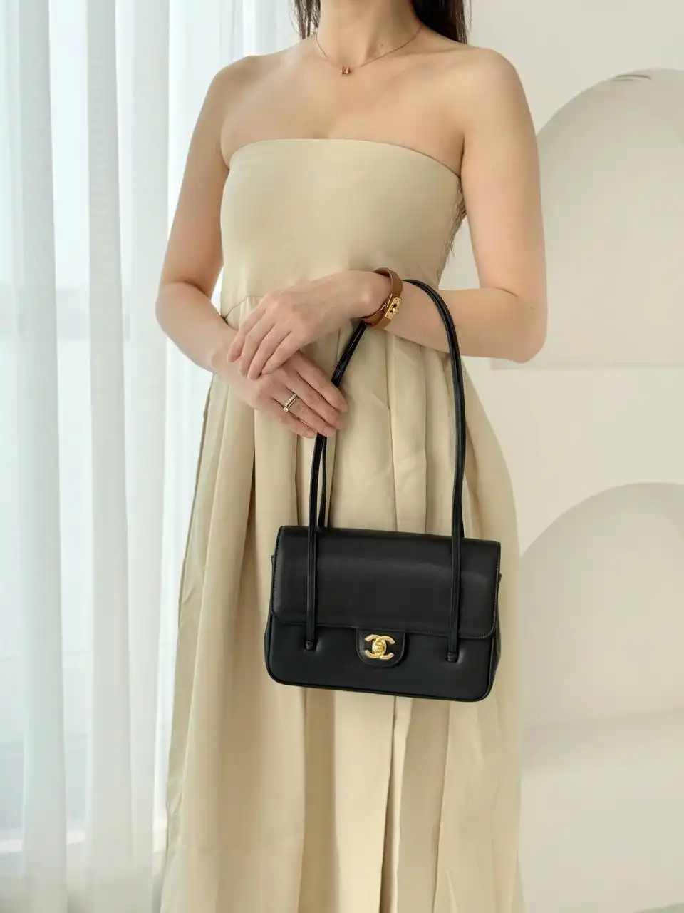 Chanel C26 Preppy Coco Small Black GHW - photo 8
