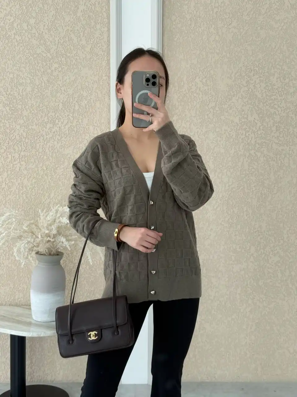 Hermes Cardigan Maille Medor Softwear Gris Etoupe - photo 3