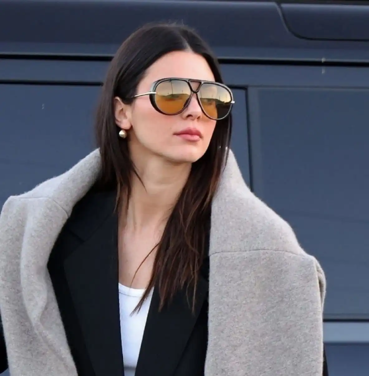 Bottega Veneta Drop Aviator Sunglasses Black / Yellow - photo 7