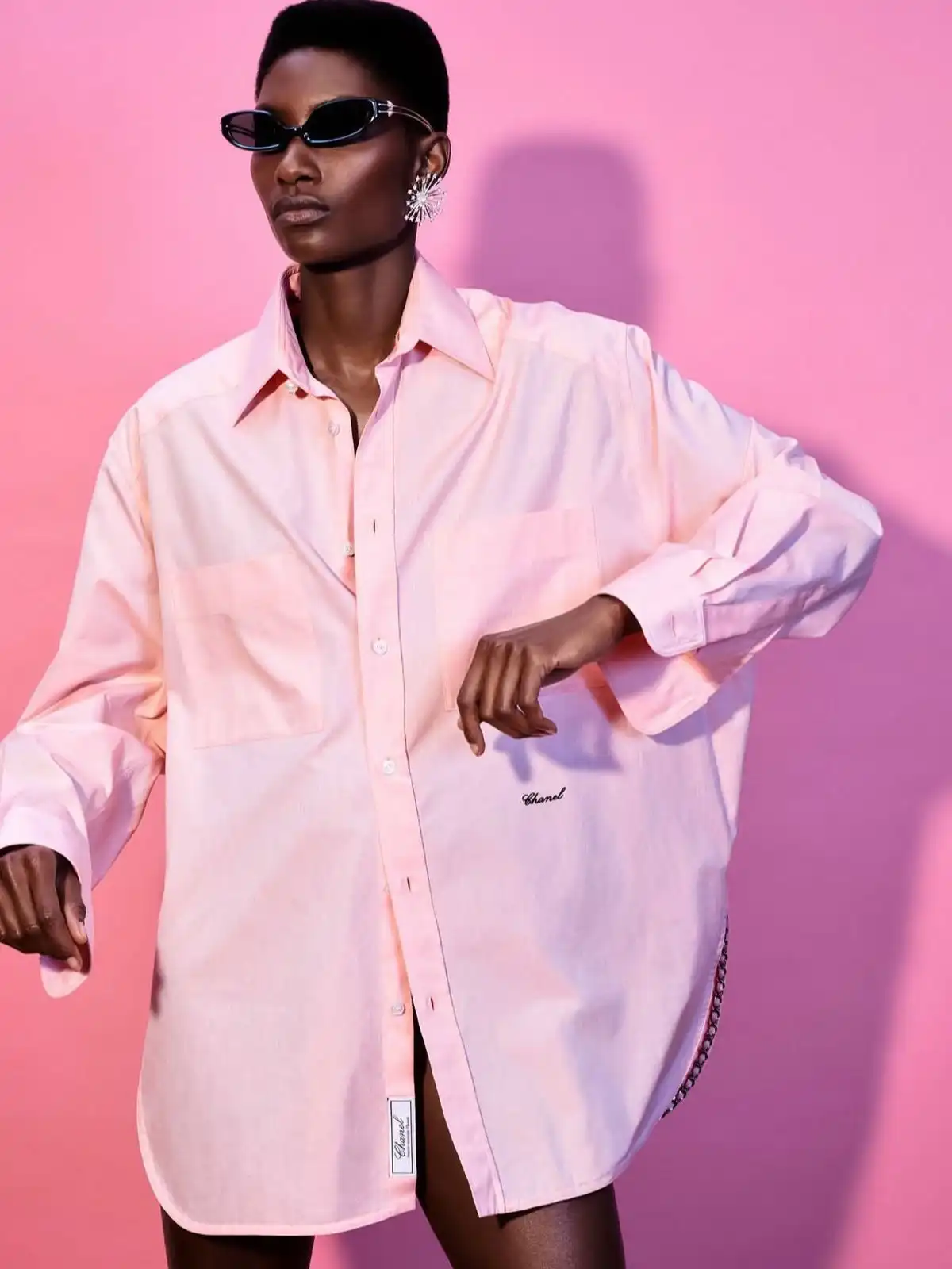 Chanel Long-Sleeved Shirt Cotton Coral - photo 6