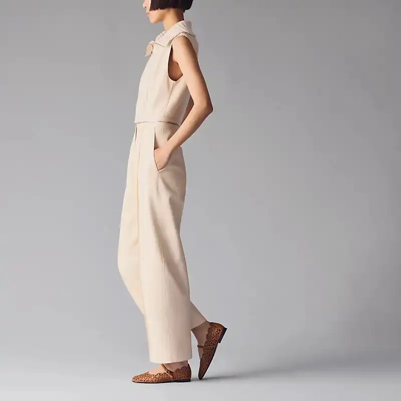 Hermes Meli Ballet Flat Leather Naturel - photo 5
